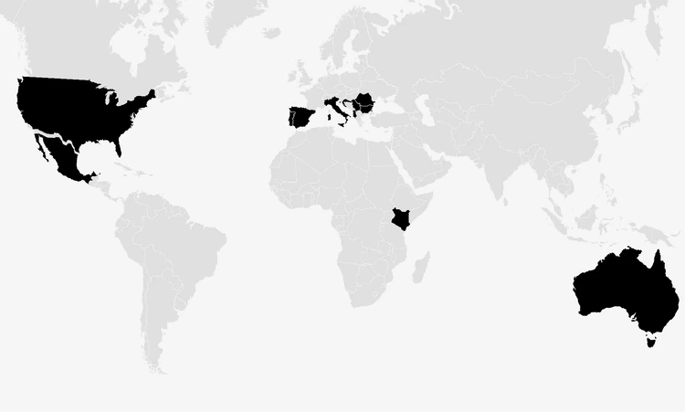 Map - Locations Worldwide